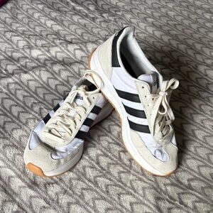 Adidas Women's Cream and Black Sneakers